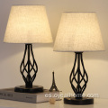 Lámparas de mesa de mesita de noche de diseño clásico